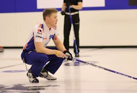 Ryan McNeil Lamswood is seen here playing lead for Team Gushue during a competition this past fall. CONTRIBUTED