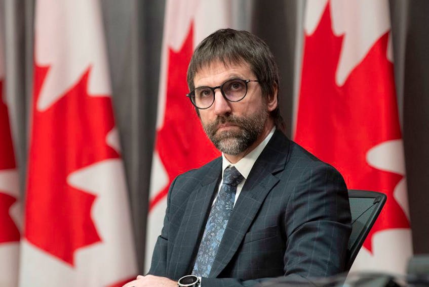 Minister of Canadian Heritage Steven Guilbeault is seen during a news conference in Ottawa, Friday, April 17, 2020. 