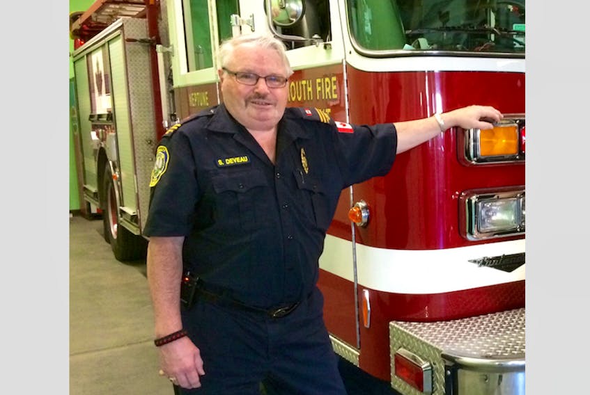 Stewart Deveau of Yarmouth is passionate about firefighting. TRI-COUNTY VANGUARD
