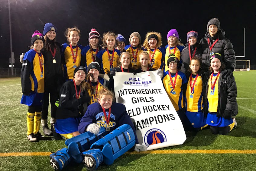 The Stonepark Tigers won the P.E.I. School Athletic Association Intermediate AA Female Hockey League championship on Thursday night. The Tigers edged the East Wiltshire Warriors 1-0 in the gold-medal game at Eric Johnston Field in Summerside.