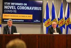 Nova Scotia Premier Stephen McNeil and Dr. Robert Strang, the province's chief medical officer of health, hold a COVID-19 news briefing Wednesday in Halifax.