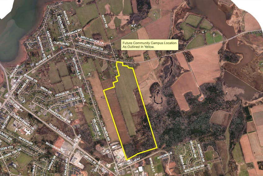The 170-acre property purchased by the town of Stratford for its community campus.