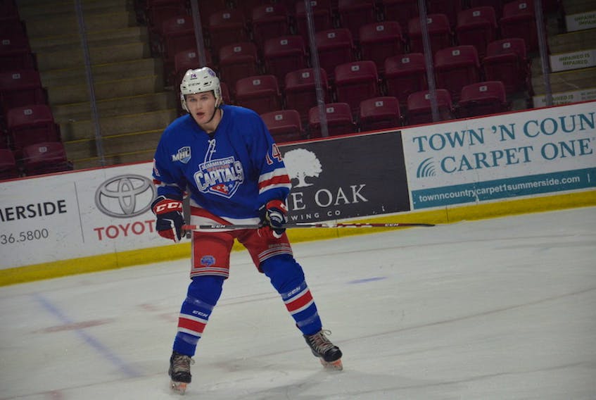 Luke Strickland scored in overtime to lift the Summerside D. Alex MacDonald Ford Western Capitals to a 6-5 win over the Amherst Ramblers in the Maritime Junior Hockey League (MHL) Friday night. Stickland was named the game’s first star.