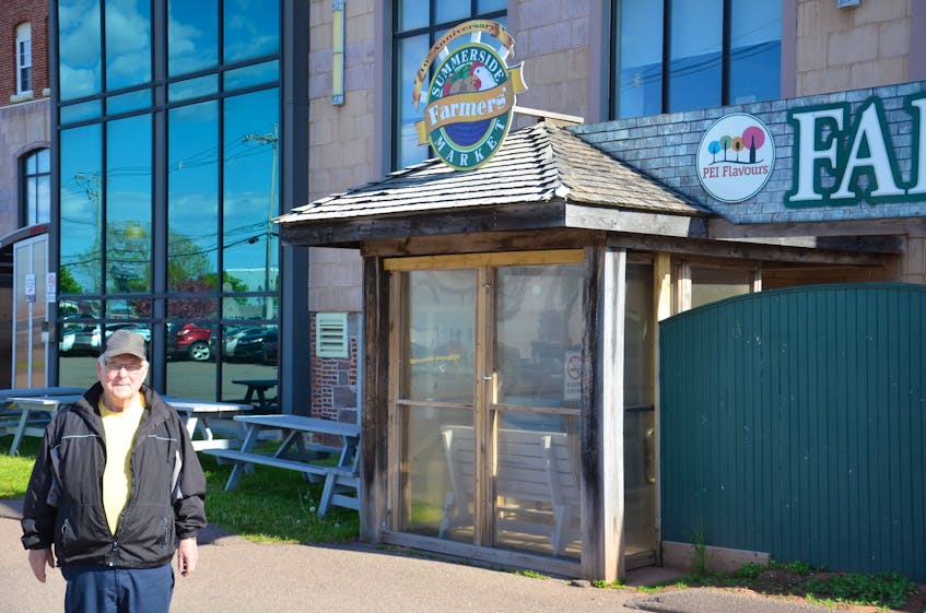 Manager Don MacDonald stands outside the Summerside Farmers’ Market on Tuesday morning. The Farmers’ Market will open on Saturday at 9 a.m.