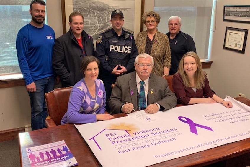 Members of Summerside city council, Summerside Police Services and staff from P.E.I. Family Violence Prevention Services were in Summerside recently to proclaim Feb. 9 - 15 Family Violence Prevention Week.
