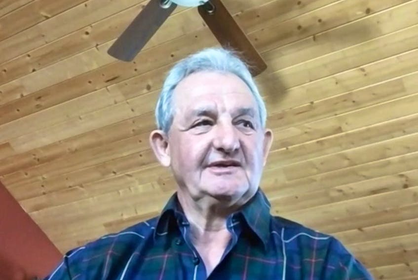 Screen capture of new Calgary Flames head coach Darryl Sutter speaking to the media on Friday, Mar. 5, 2021. 