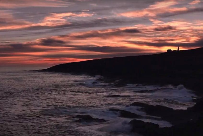 A screen capture from the "First Sunrise," the first in a series of digital videos highlighting Newfoundland and Labrador as part of the celebrations for Canada's 150th anniversary.