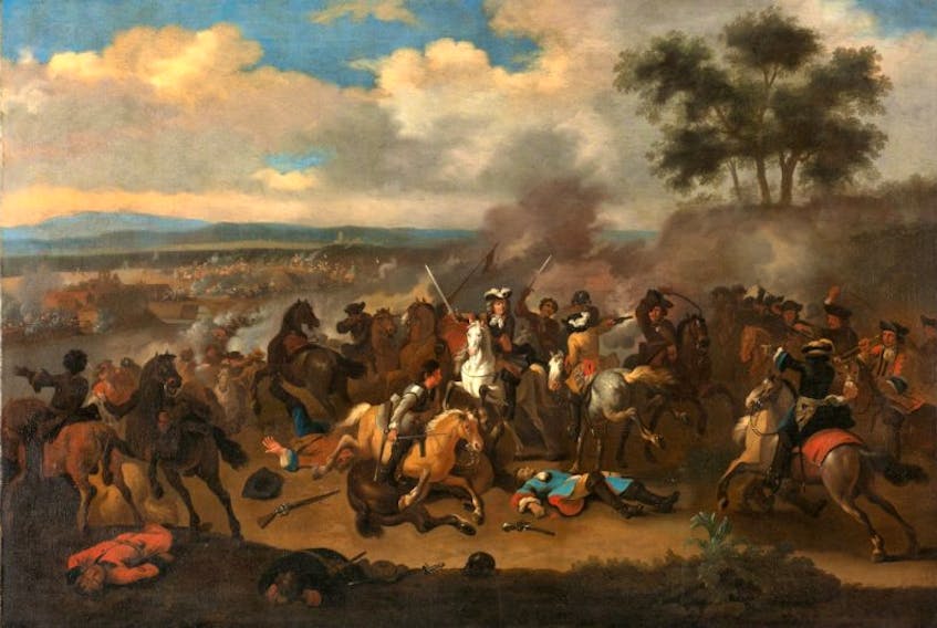 Battle of the Boyne between James II and William III, 12 July 1690, by Jan van Huchtenburg