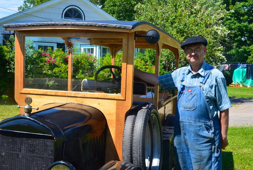 John Eaton of Somerset is the proud owner of four Model Ts, including this one, a 1923 called the Canopy Express.
