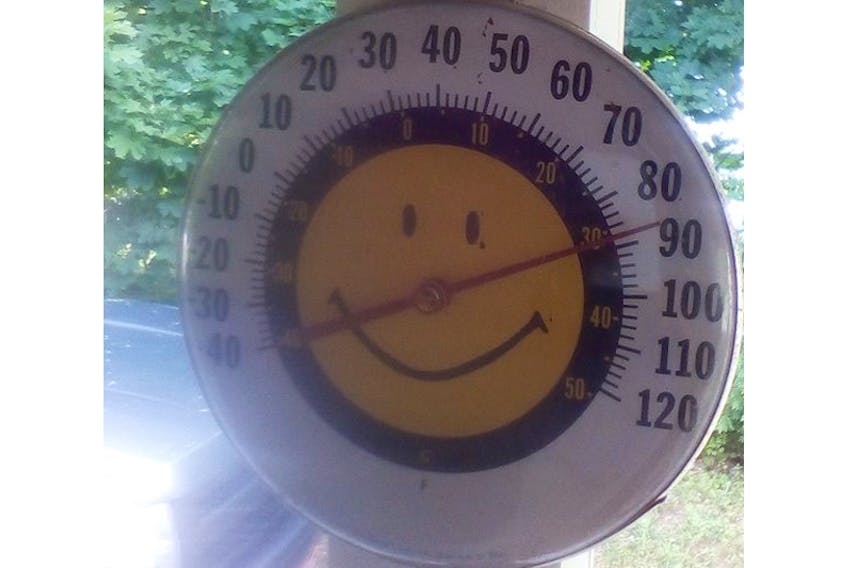Hot, hot, hot! No word on whether Ron Henshaw was smiling when he took this photo July 23 in New Minas, N.S.