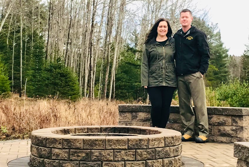 Emilie and Ryan Lowe own Bricks and Stones Landscape Design, a West Northfield company that designs and installs hardscapes. Many clients chose to improve their properties in 2020 because COVID-19 restrictions prevented them from taking vacations.
