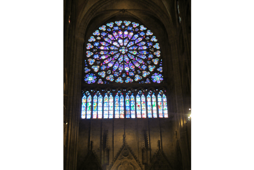 One of the rose windows in Notre Dame cathedral, Paris, France, in June 2014  - Jeremy Hylton/Wikimedia Commons