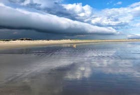 Barb Charteris was out for a stroll with sweet little Sophie when she looked up and was astonished to see this cloud rolling above Martinique Beach, on Nova Scotia’s eastern shore, last Tuesday. Barb said it was between 7 and 8 p.m.