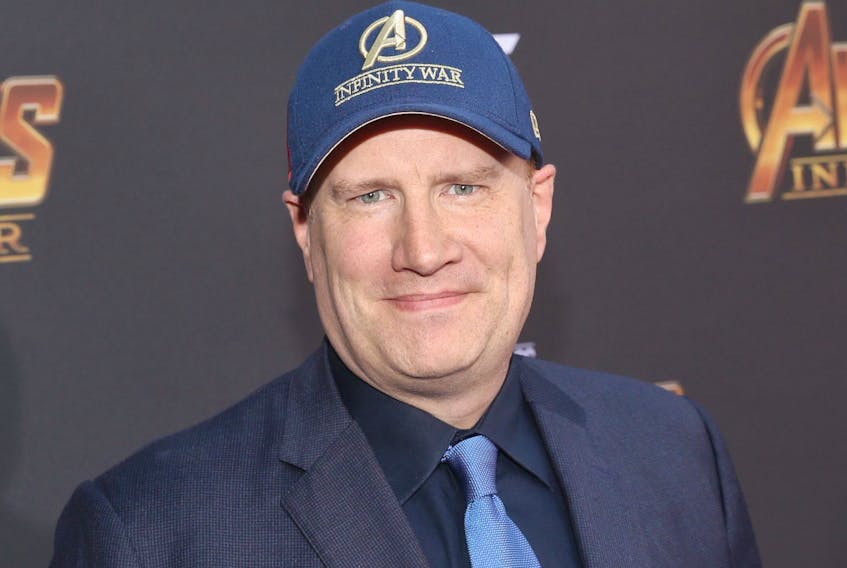 Kevin Feige is shown at a premiere for "Avengers: Infinity War".