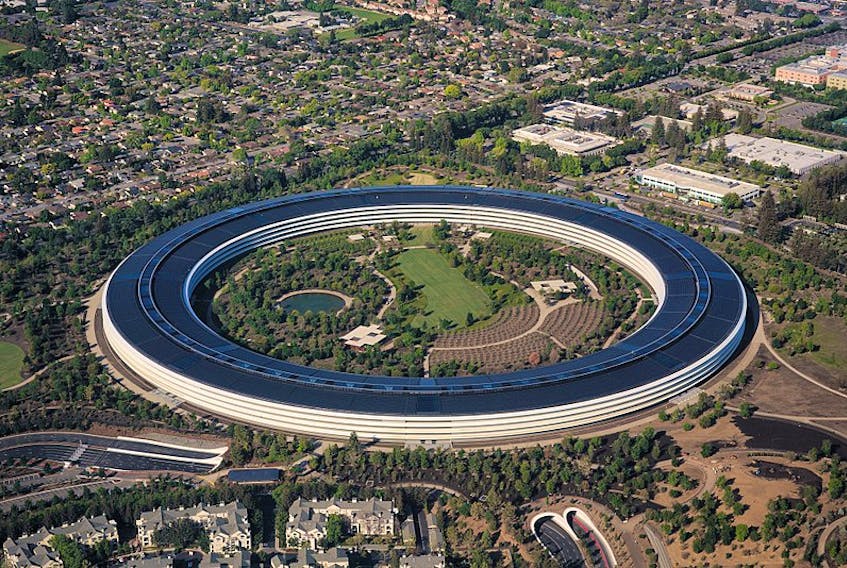 Apple's "spaceship" headquarters in Cupertino, California.