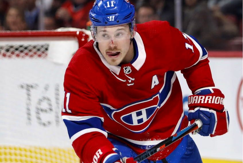 You can see the perpetual cut on Brendan Gallagher’s nose, but you know there are other parts of his body that were hurting heading into game No. 77 Tuesday night against the Panthers. ALLEN MCINNIS/MONTREAL GAZETTE