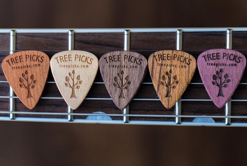This is a selection of guitar picks from the Calgary-based Tree Picks, which has Cape Breton roots.
CONTRIBUTED 

