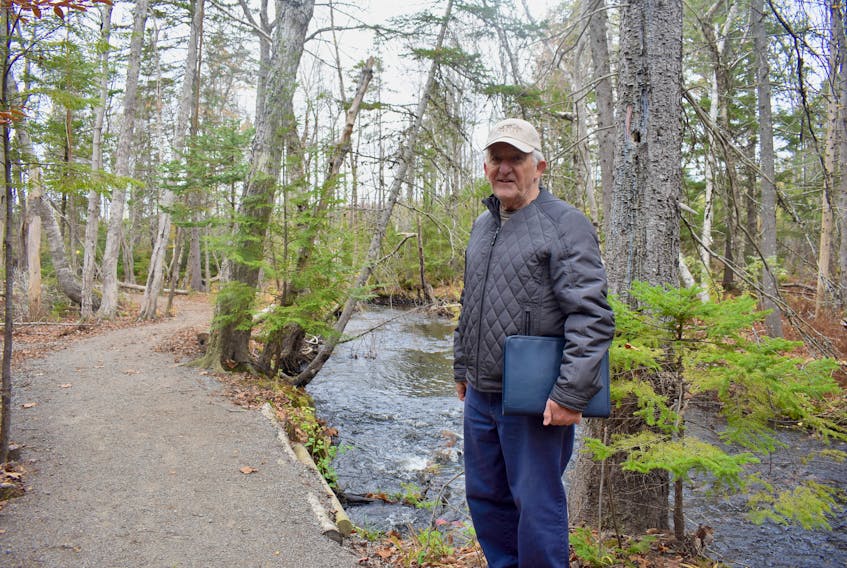 David Gabriel stands near the Wash Brook at the Baille Ard Trail in Sydney in this file photo. The Baille Ard Recreation Association has received $10,000 from the provincial government to make more of the four-kilometre trail systems accessible to people with mobility problems. Chris Connors • Cape Breton Post  