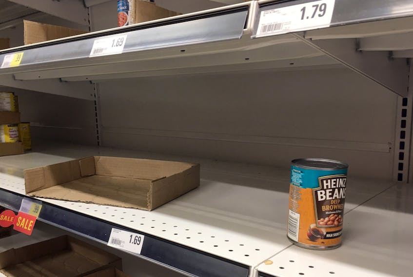 Grocery stores were in short supply of a lot of staples in mid-March.
ERIC WYNNE/Chronicle Herald