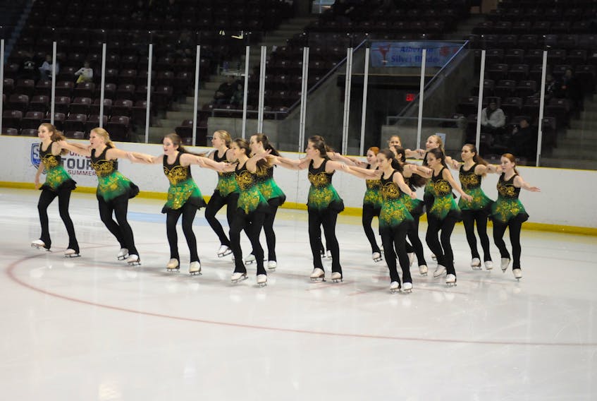 A total of 14 teams will participate in a synchronized skating competition in O'Leary on Sunday.