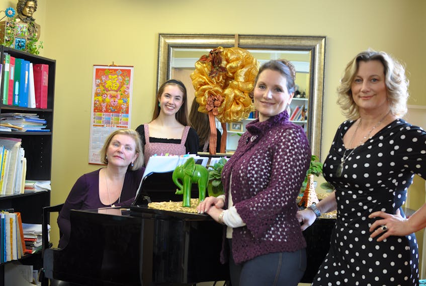 Jennifer Matthews, left, and Anna Barrett will be joining Wendy Woodland and Kelly-Ann Evans on stage at the Rotary Arts Centre in Corner Brook on Friday and Saturday. Woodland and Evans are teaming up for a musical theatre cabaret, Tales of the Modern Maid.
Diane Crocker/The Western Star
