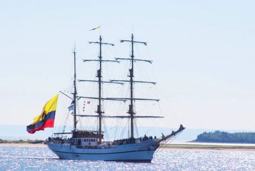 The Guayas was the first tall ship to dock in Pictou Thursday morning in anticipation of the festival taking place this weekend at Pictou Marine Terminals.  The military training vessel has a crew of about 120 people and is from Ecuador.