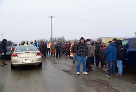 Concerned town’s people blocked access to the facilities owned by Canada Fluorspar Inc. on March 2. They are concern over hiring practices by the company.
