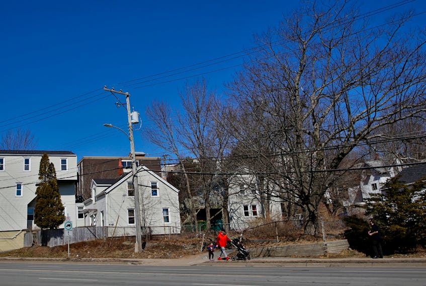 FOR MUNRO STORY:
Homes on Titus Avenue near Main Street...site of a proposed development in Halifax Tuesday March 23, 2021.

TIM KROCHAK PHOTO