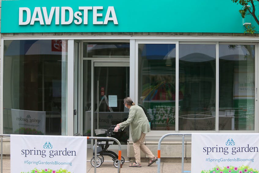 FOR BIZ:
David's TEA is filing for bankruptcy....their storefront shop is seen on Spring Garden Road in Halifax Wednesday July 9, 2020.

TIM KROCHAK/ The Chronicle Herald