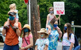 FOR MUNRO STORY:
Several dozen people attended a noon-hour rally, in support of a call for a public inquiry for the April's mass shooting....in Victoria Park in Halifax Monday July 27, 2020.

TIM KROCHAK/ The Chronicle Herald
