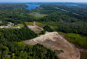 The tailings pond of the former Montague Gold Mine is seen near Dartmouth on Tuesday, July 28, 2020. The acting auditor general says that the province is disorganized when identifying and cleaning up contaminated sites. This is one of two former gold mines slated for cleanup.