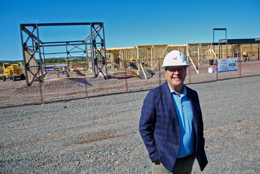 Doug Doucet, CEO of RCS Inc, seen in front of what will be a new hotel in near Antigonish, N.S. on Thursday, August 20, 2020.