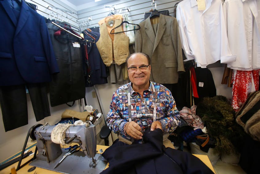 Nick Dimitropoulus, owner and tailor at Vogue Menswear and Tailoring, says he has been letting out a lot of pants as people realize they've put on some pounds during the pandemic.