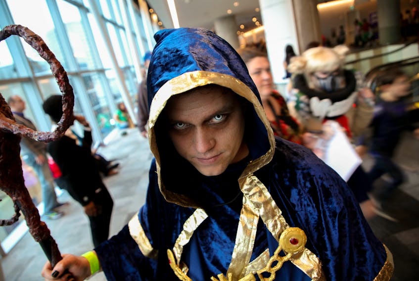 Lord Osmund Saddler, aka Andrew Layden and the main antagonist of the video game Resident Evil 4, is seen during the opening day of Hal-Con at the Halifax Convention Center on Oct. 25, 2019.