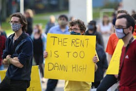 FOR COOKE STORY:
Over 200 people took part in a demonstration in support of rent control, in the Grand Parade in Halifax Saturday November 7, 2020.

TIM KROCHAK PHOTO