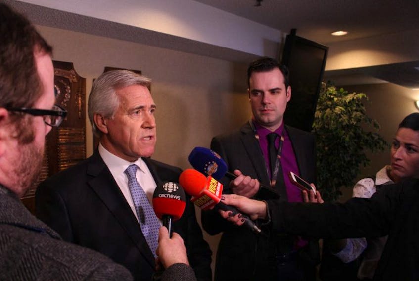 Premier Dwight Ball speaks to the media Tuesday afternoon.