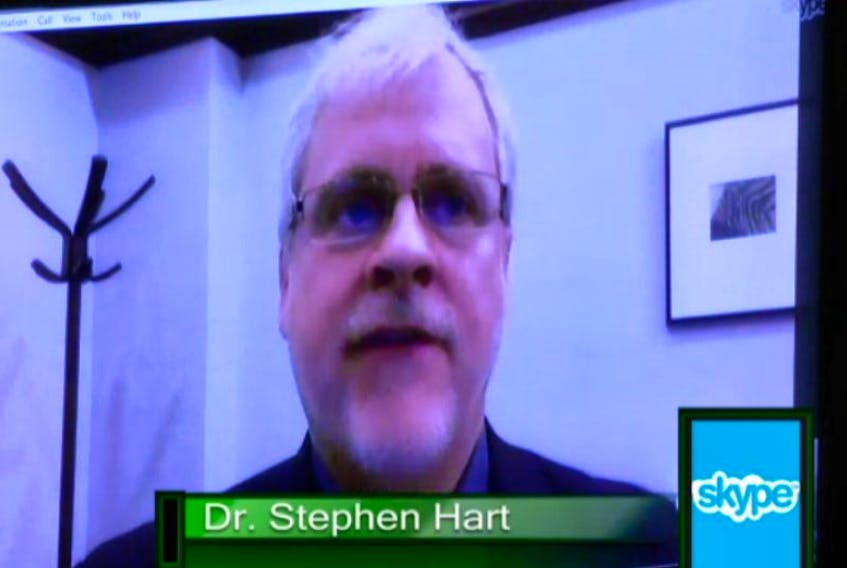 Stephen Hart, a forensic psychologist and professor at Simon Fraser University, testified via telelink before the Dunphy Inquiry Tuesday afternoon.