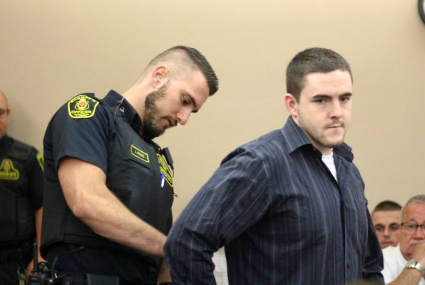 ['Chesley Lucas (pictured) and Calvin Kenny are being sentenced together for their roles in the death of Steven Miller last summer. Their lawyers and the Crown have presented a joint submission of 7 1/2 years in prison for each of the men.']