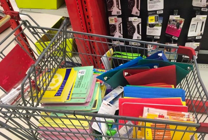 Volunteer for the Facebook group ‘Need Something? Got Something? Chrissie Bee went back to school shopping with monetary donations from group members. 