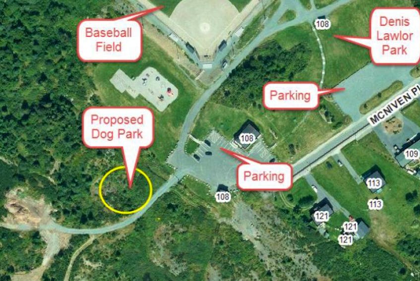 A map of the proposed park site.