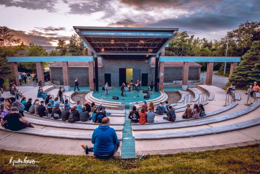 An evening punk show at the Bowring Park Amphitheatre had an impressive turnout, with attendees interested in taking in local punk rock in a different setting.