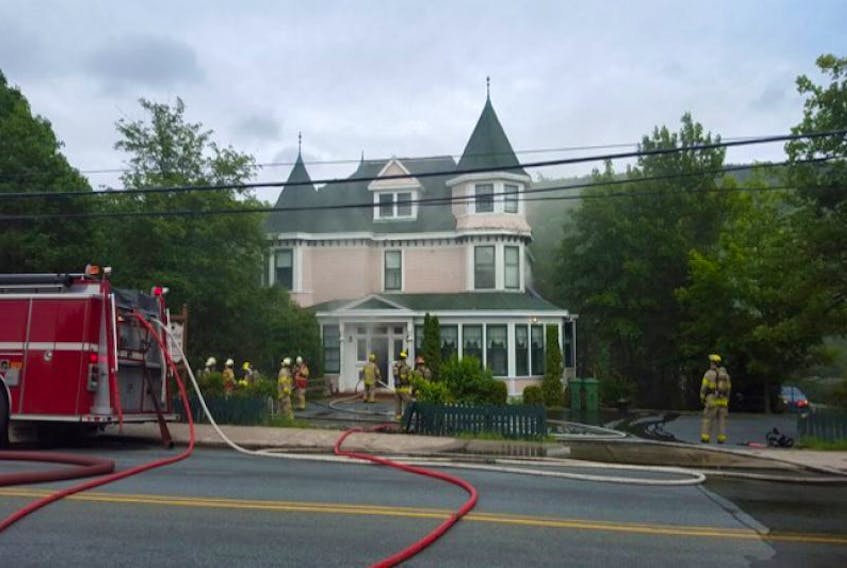 Firefighters at Waterford Manor on July 7, 2016.