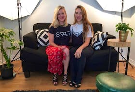 Lauren Saunders (left) and Emily Evans run the SALT clothing company in St. John’s.