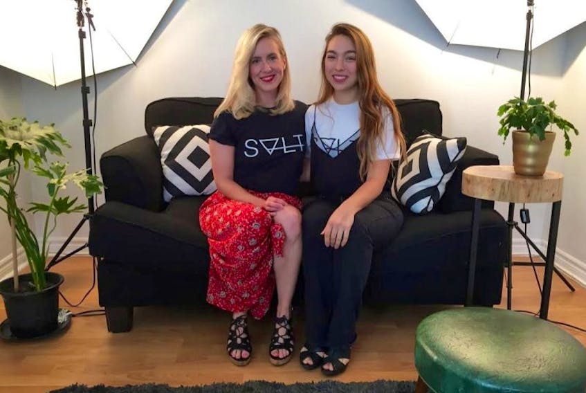 Lauren Saunders (left) and Emily Evans run the SALT clothing company in St. John’s.