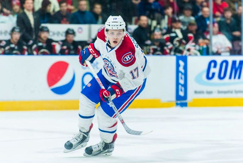The recall of forward Nikita Scherbak (17) to the Montreal Canadiens was just one of six transactions involving the St. John’s IceCaps Thursday.