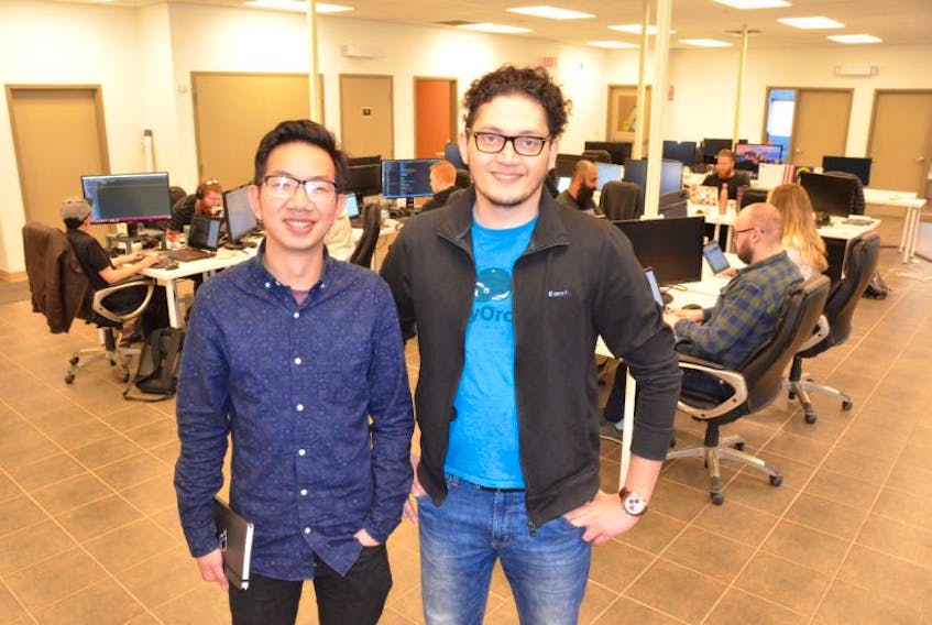 Joe Teo (left) and Sahand Seifi are co-founders of HeyOrca, a St. John’s-based tech startup that just received $2 million in seed funding. 