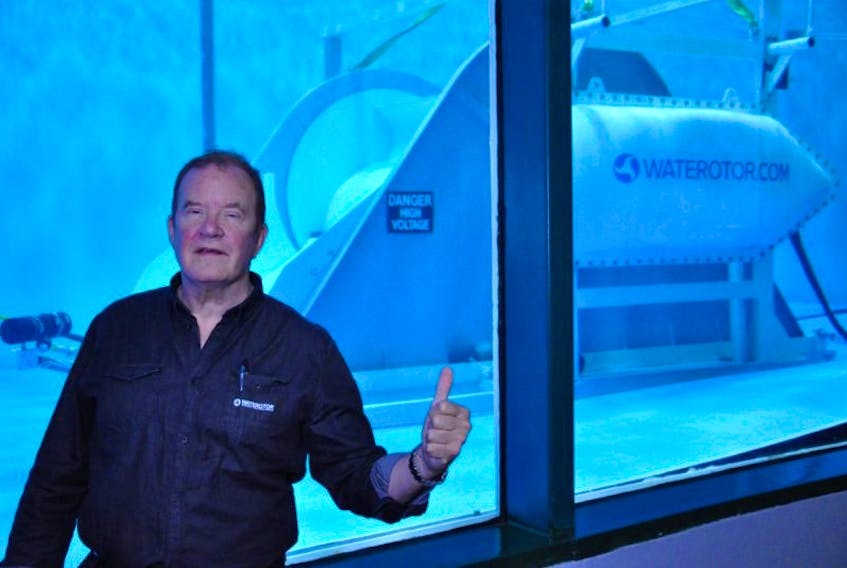 Waterotor Energy Technologies Founder and CEO Fred Ferguson brought his team to St. John’s to complete testing of the company’s hydroelectricity generating device in Fisheries and Marine Institute Flume Tank, the world’s largest flow tank.