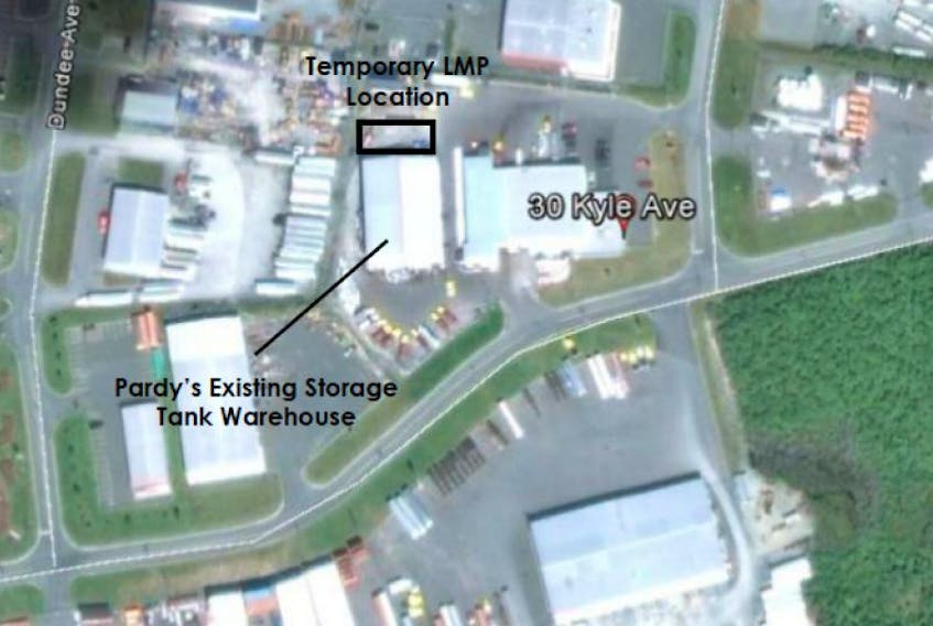 The proposed location for a temporary industrial mud plant in Mount Pearl. 