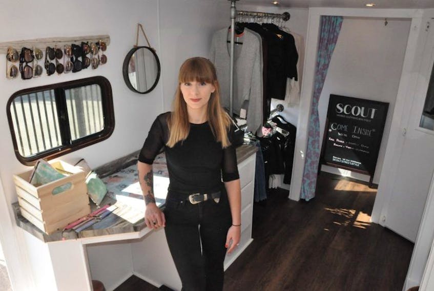Aryn Ballett is the owner, operator and driver of Scout, a mobile clothing boutique that offers a variety of women’s fashions.