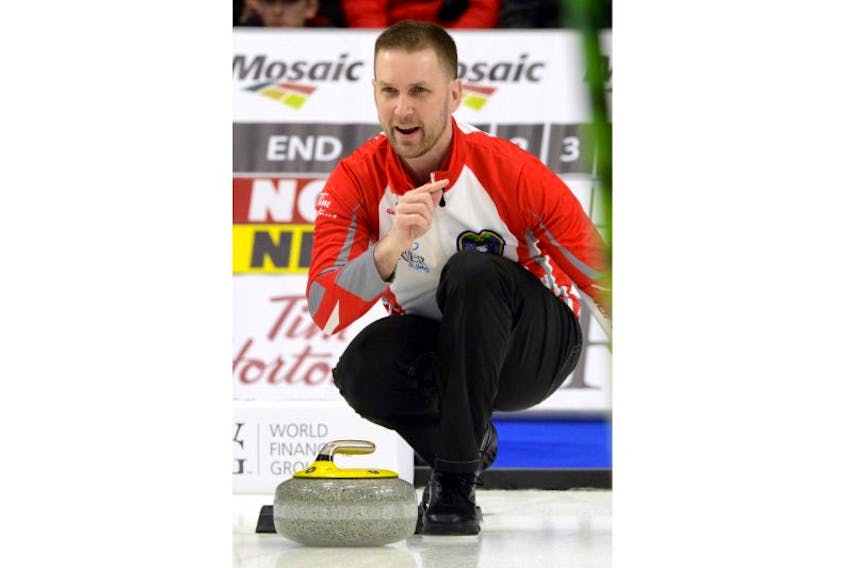 Brad Gushue of Team Newfoundland and Labrador was voted the first-team all-star skip by Canadian Curling Reporters this week. He finished with a cumulative 91 per cent rating, tops among all skips, and led his team of a 9-2 record and a berth in Friday’s Page Playoff game against Manitoba’s Mike McEwen. Team NL third Mark Nichols and lead Geoff Walker were voted second-team all-stars. 
